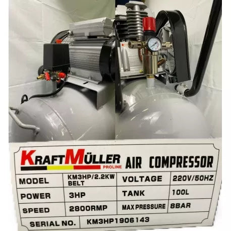 COMPRESSEUR KRAFTMULLER 100 LITRES 3CV